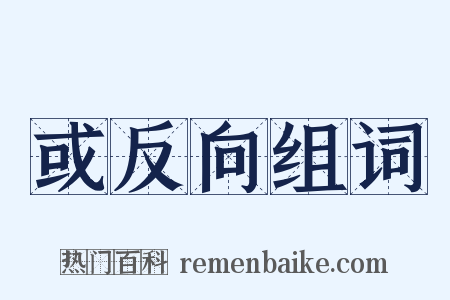 或反向组词是什么意思的图片